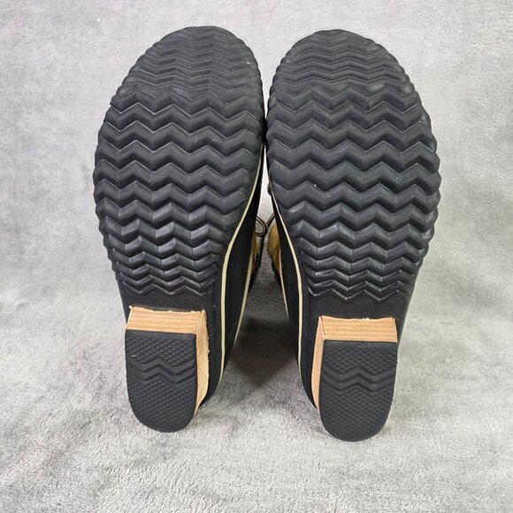 Womens Sorel Khaki & Black Waterproof Lace Up Boots Insulated Rubber Sole 11 - Picture 9 of 9